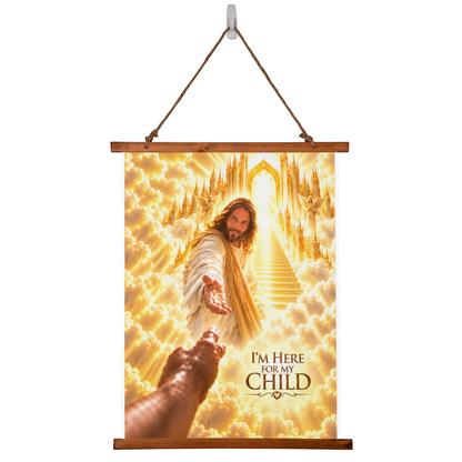 I'm Here for My Child – Jesus Heaven Christian Wall Tapestry | Memorial & Sympathy Gift