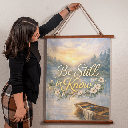 Be Still and Know Christian Wall Art – Psalm 46:10 Faith Comfort Apparel - FORGEDnLOVE