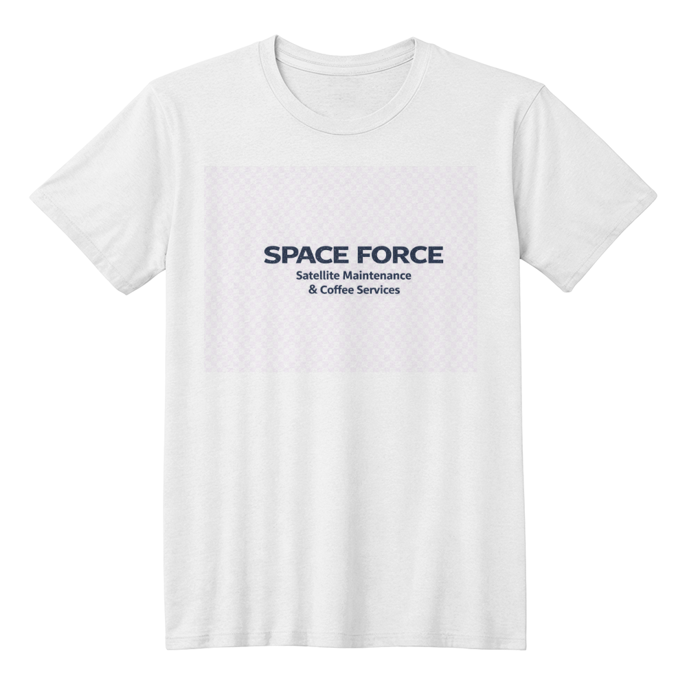 Funny Space Force Shirt – Satellite Maintenance & Coffee Services | Space Force Humor Tee | Military Space Shirt | Guardian Gift - FORGEDnLOVE