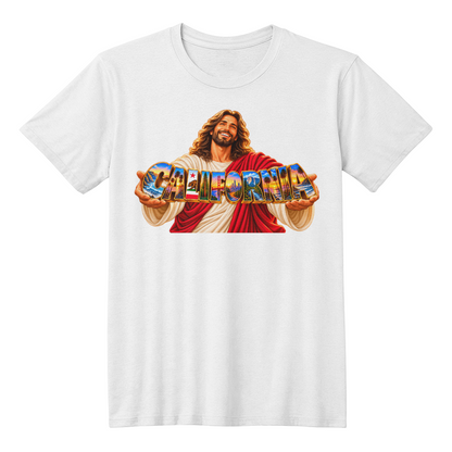 Jesus Holds California – Faith, Hope & Restoration Unisex T-Shirt