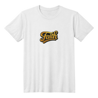 Faith Script Christian Shirt – Bold Minimalist Gold Faith Apparel - FORGEDnLOVE