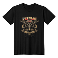 Veteran Skull T-Shirt - Honor - Courage -  Sacrifice