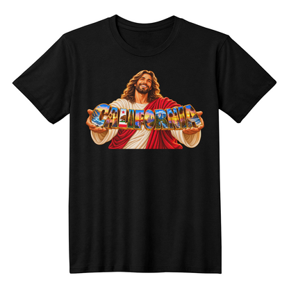 Jesus Holds California – Faith, Hope & Restoration Unisex T-Shirt