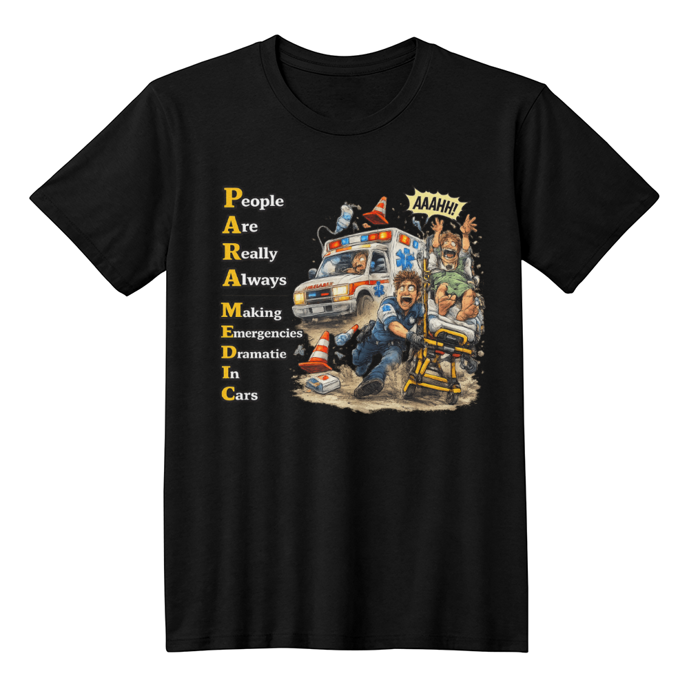 Funny Paramedic Shirt – PARAMEDIC People Are Really Always Making Emergencies Dramatic In Cars | EMT Humor Tee | EMS Gift - FORGEDnLOVE