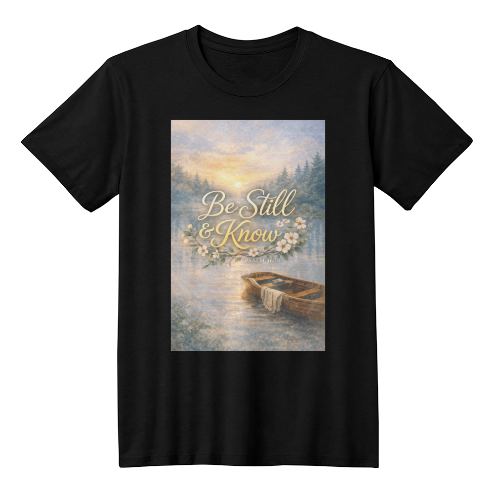 Be Still and Know Christian Shirt – Psalm 46:10 Faith Comfort Apparel - FORGEDnLOVE