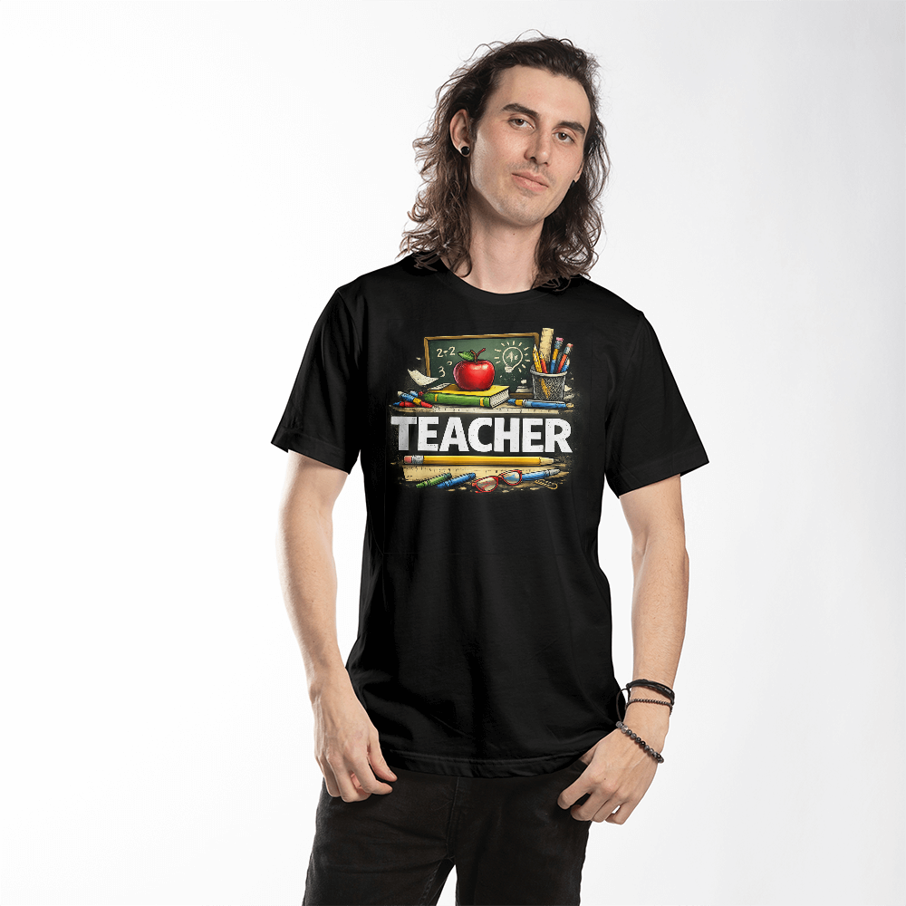Teacher T-Shirt – Classic Classroom Teacher Graphic Tee | Teacher Appreciation Gift | Back to School Teacher Shirt | Educator Gift - FORGEDnLOVE