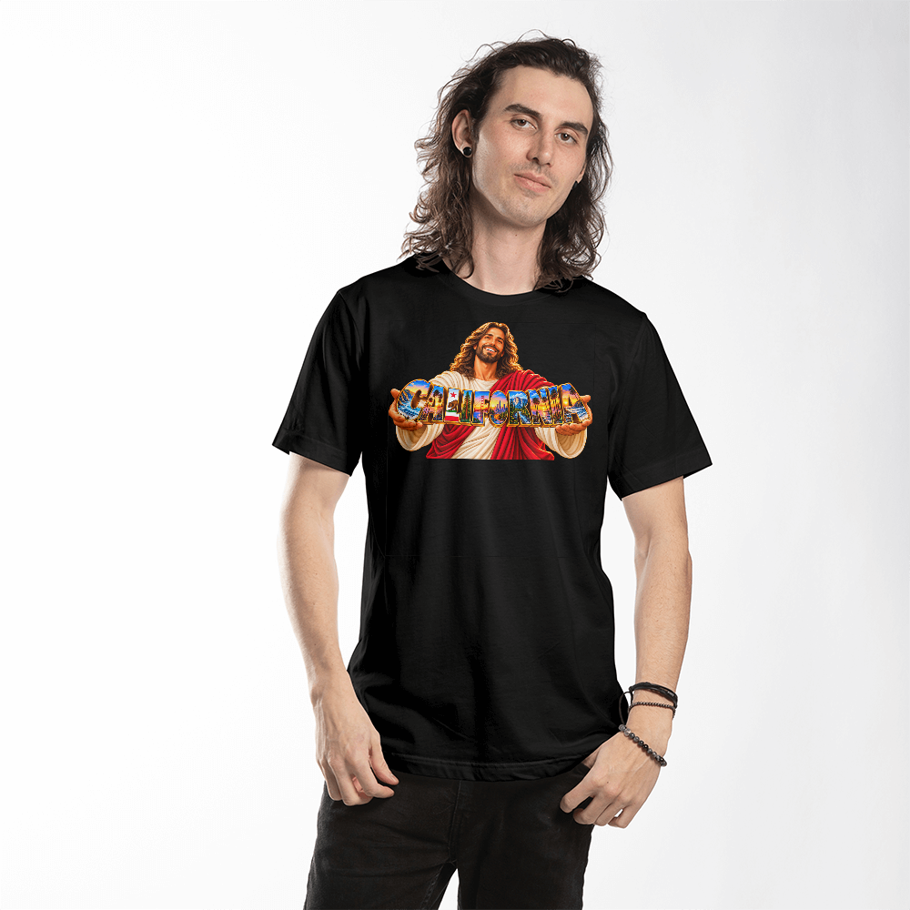Jesus Holds California – Faith, Hope & Restoration Unisex T-Shirt