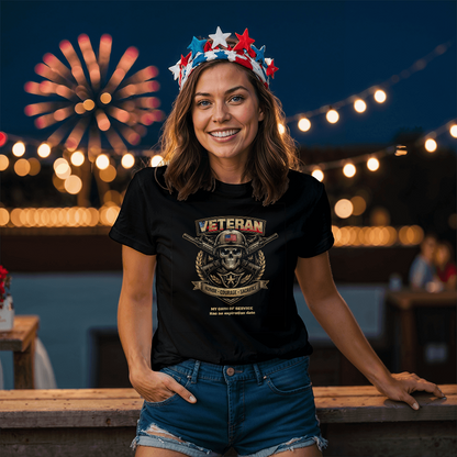 Veteran Skull T-Shirt - Honor - Courage -  Sacrifice - FORGEDnLOVE