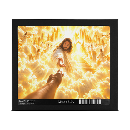 "Reach for His Hand” – Heavenly Jesus 500-Piece Christian Puzzle