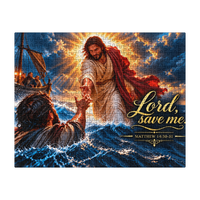 Lord, Save Me – 500 Piece Christian Puzzle | Matthew 14:30 Jesus & Peter Faith Gift