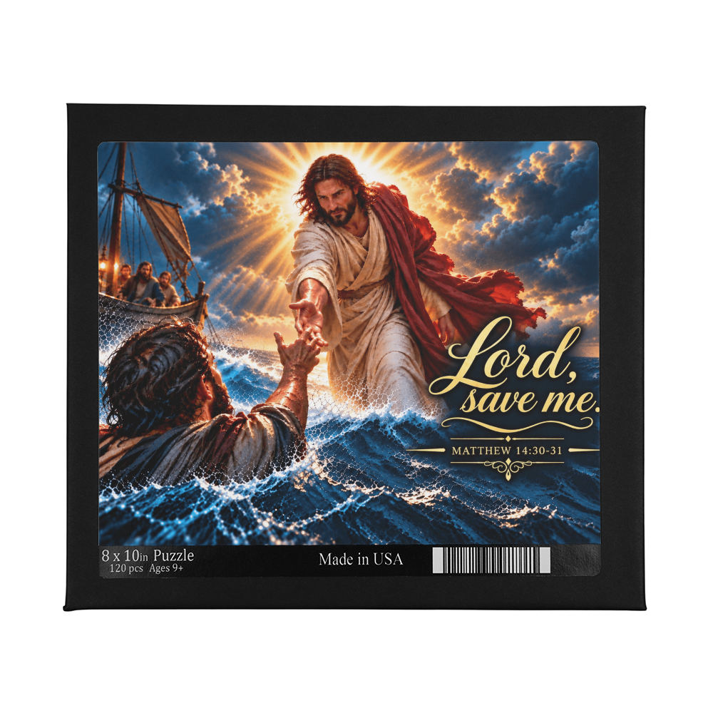 Lord, Save Me – 120 Piece Christian Puzzle | Matthew 14:30 Faith Gift