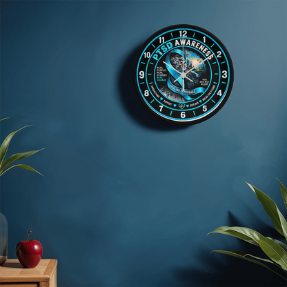 PTSD Awareness “Healing Is Possible” 10" Wooden Wall Clock