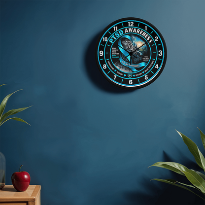 PTSD Awareness “Healing Is Possible” 10" Wooden Wall Clock