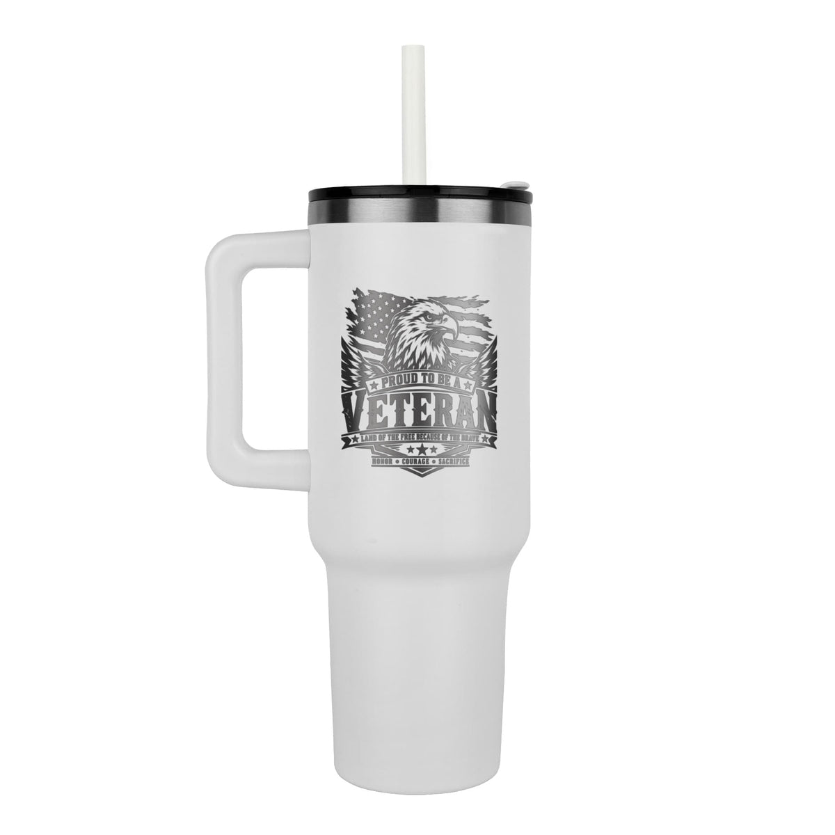 Veteran Engraved Tumbler | Patriotic Military Gift | U.S. Veteran Appreciation Tumbler