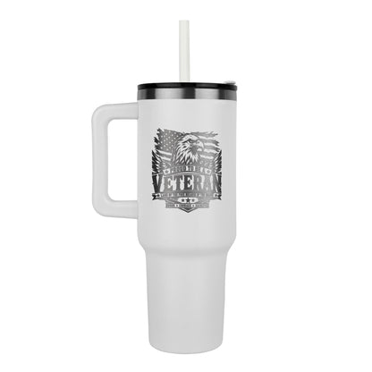Veteran Engraved Tumbler | Patriotic Military Gift | U.S. Veteran Appreciation Tumbler