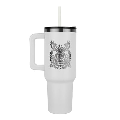 Army Veteran 40oz engraved tumbler - FORGEDnLOVE