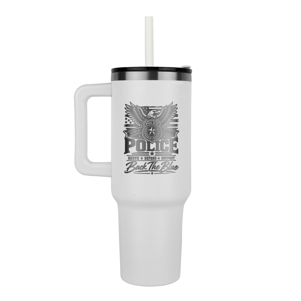 Serve Protect Defend 40oz engraved Police tumbler - FORGEDnLOVE