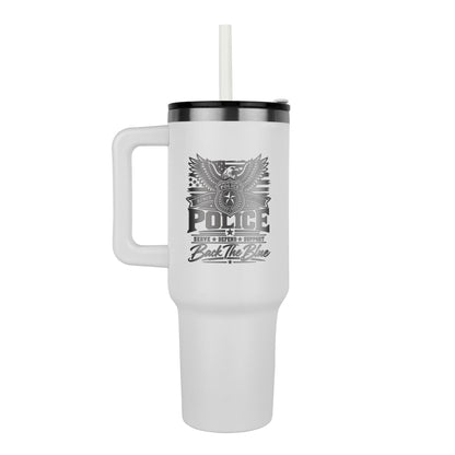 Serve Protect Defend 40oz engraved Police tumbler - FORGEDnLOVE