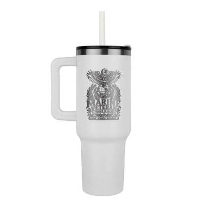 Marine Veteran 40oz engraved tumbler - FORGEDnLOVE