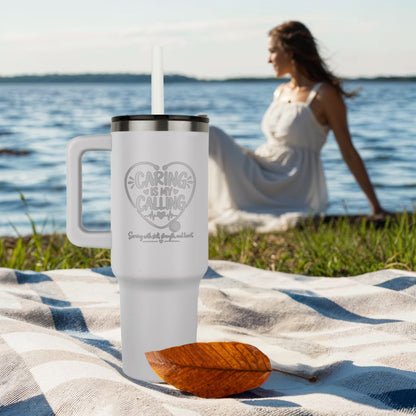 Caring Is My Calling 40oz Engraved Nurse Tumbler – Nurse Appreciation Gift