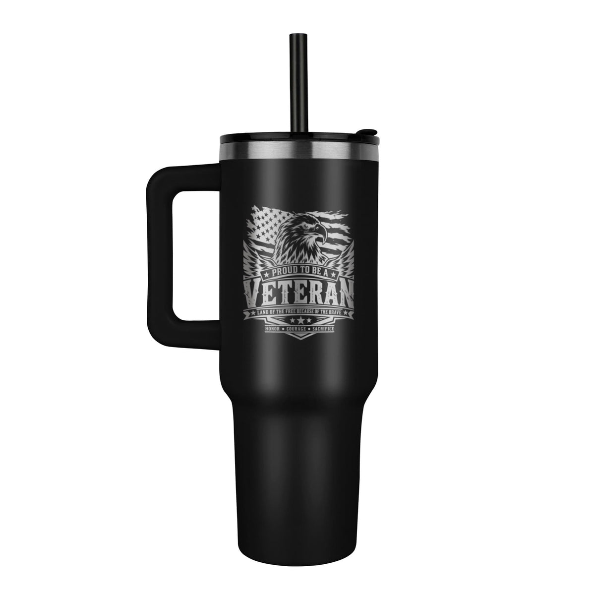 Veteran Engraved Tumbler | Patriotic Military Gift | U.S. Veteran Appreciation Tumbler