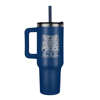 Serve Protect Defend 40oz Engraved Police Tumbler – Law Enforcement Gift