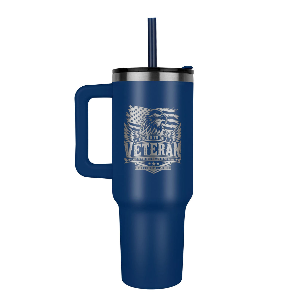 Veteran Engraved Tumbler | Patriotic Military Gift | U.S. Veteran Appreciation Tumbler