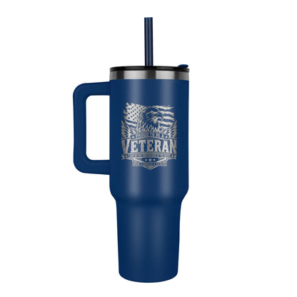 Veteran Engraved Tumbler | Patriotic Military Gift | U.S. Veteran Appreciation Tumbler