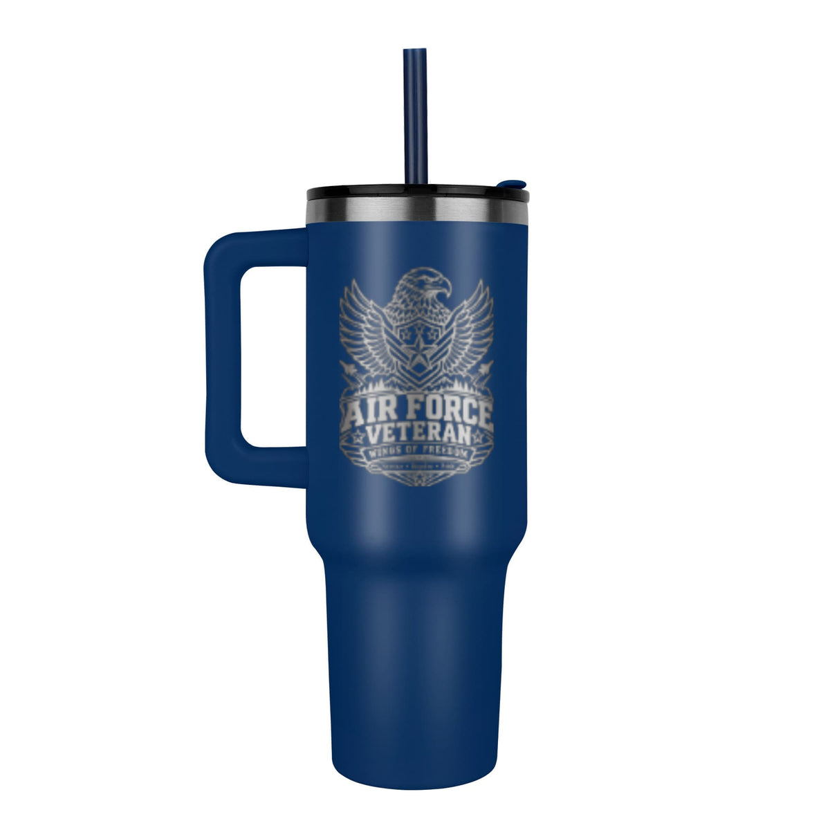 Red engraved Air Force Veteran tumbler - FORGEDnLOVE