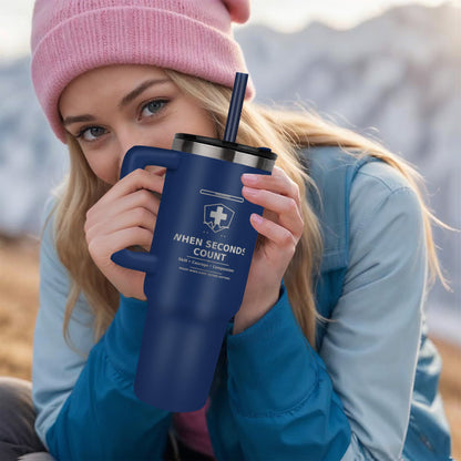 When Seconds Count 40oz Engraved Paramedic Tumbler – First Responder Gift