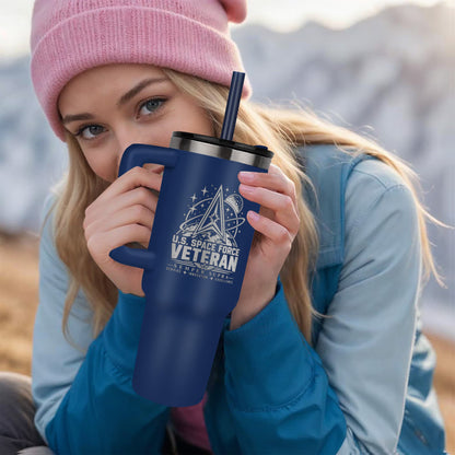Space Force Veteran Engraved Tumbler | Semper Supra Military Gift | Guardian Veteran Gift