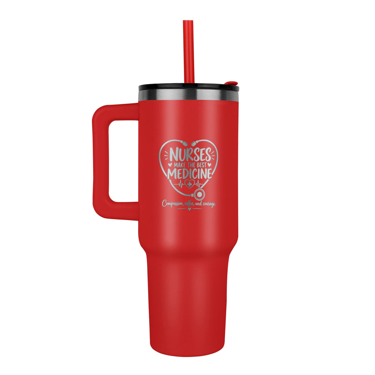Nurses Make the Best Medicine 40oz Engraved Nurse Tumbler – Nurse Gift