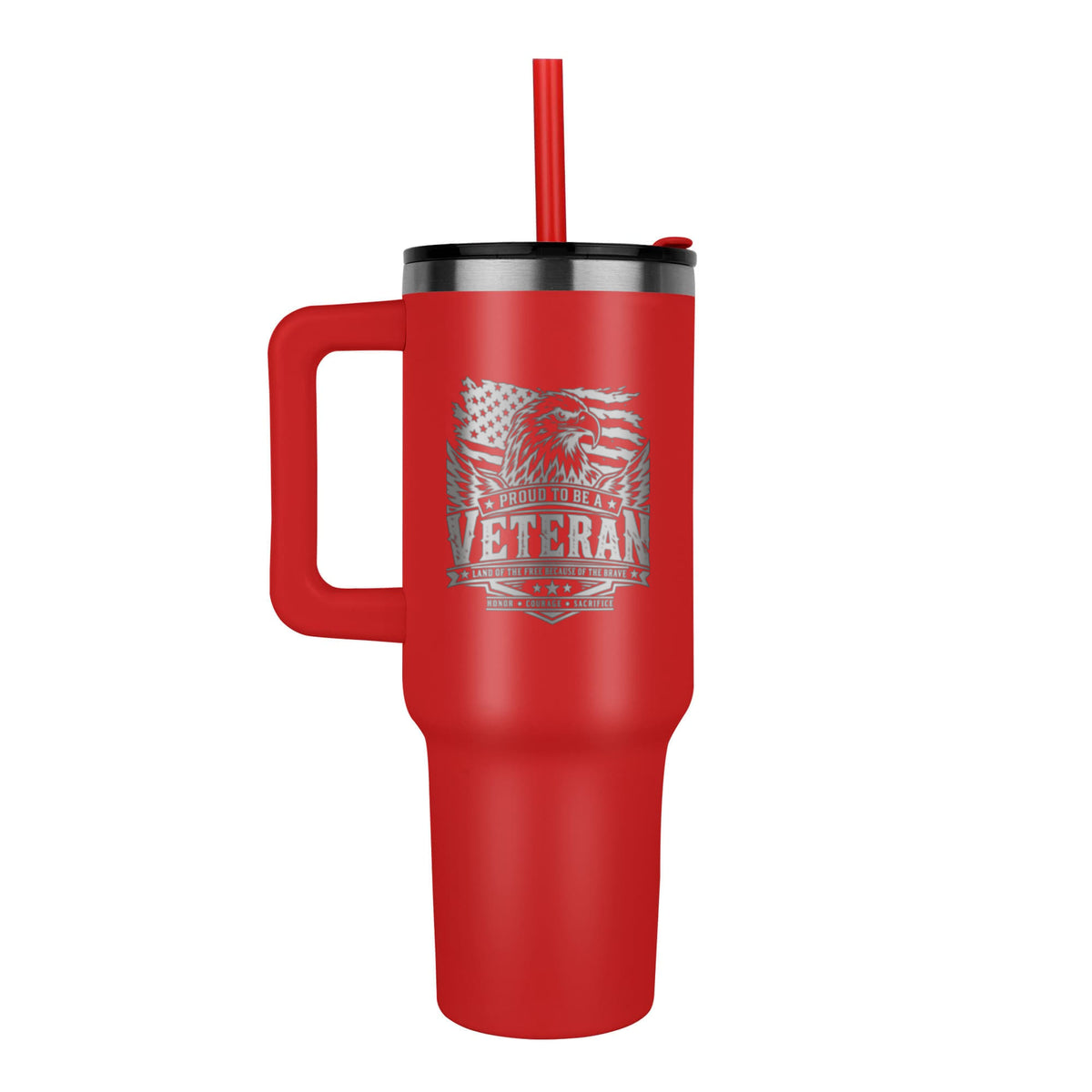 Veteran Engraved Tumbler | Patriotic Military Gift | U.S. Veteran Appreciation Tumbler