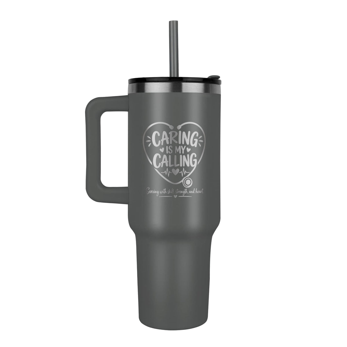 Caring Is My Calling 40oz Engraved Nurse Tumbler – Nurse Appreciation Gift