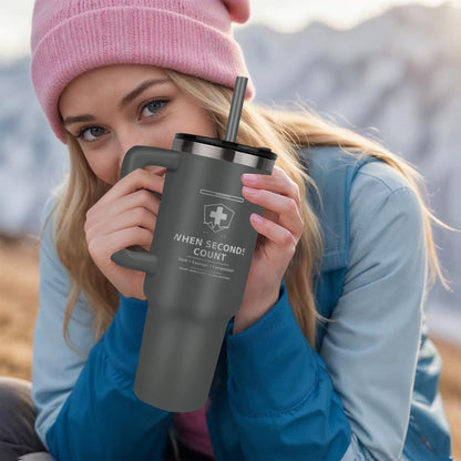 When Seconds Count 40oz Engraved Paramedic Tumbler – First Responder Gift