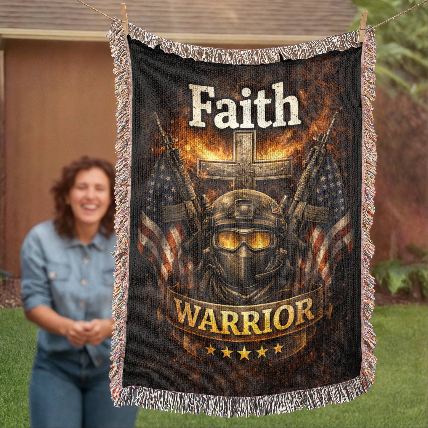 Prayed For Strength Received Purpose Christian Blanket – Faith Comfort Throw - FORGEDnLOVE