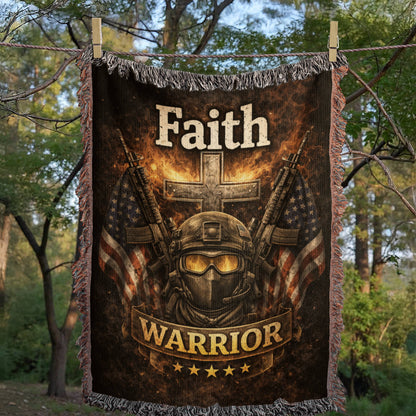 Prayed For Strength Received Purpose Christian Blanket – Faith Comfort Throw - FORGEDnLOVE