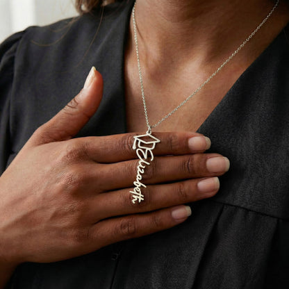 Graduation Name Necklace for Daughter – Personalized Gift from Mom & Dad | Class of 2026 Jewelry - FORGEDnLOVE