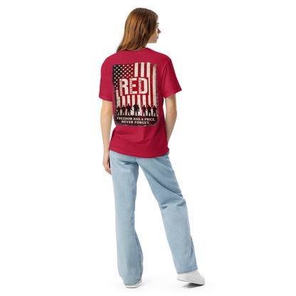 RED Friday Patriotic T-Shirt – Remember Everyone Deployed – Freedom Has a Price Military Tribute Shirt - FORGEDnLOVE