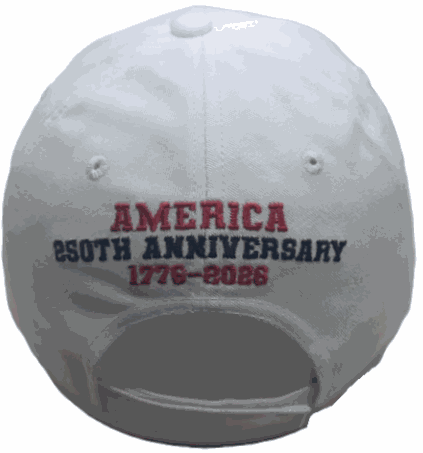 America 250th Anniversary Cap – American Flag Bill | Patriotic Cotton Twill Hat